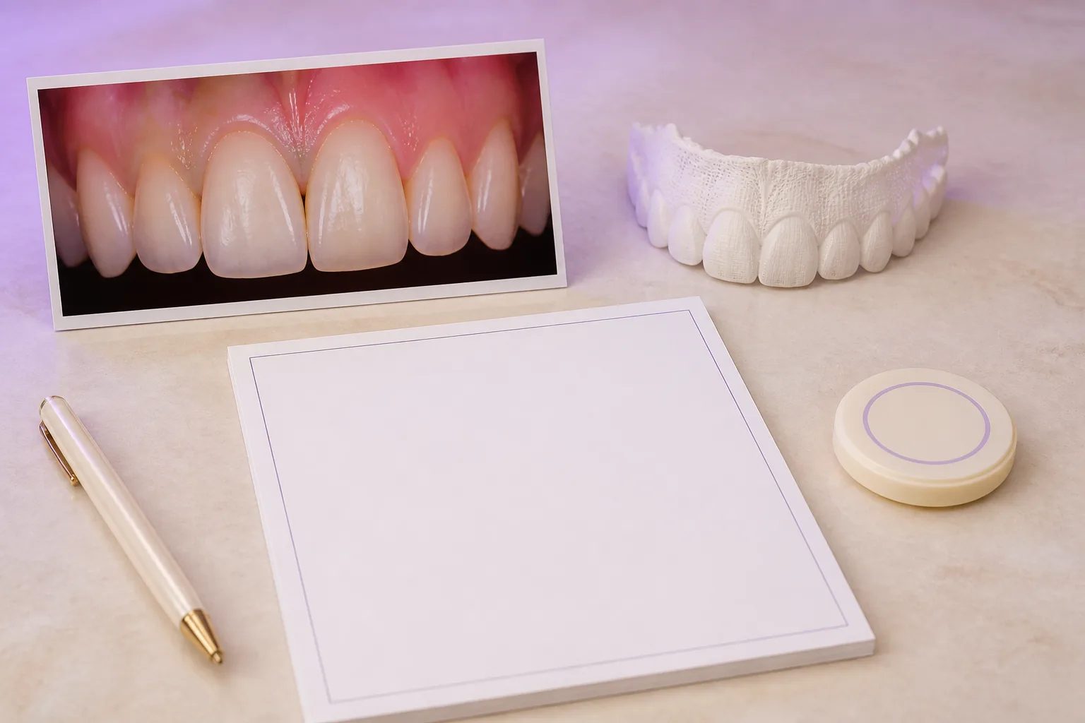 Retained case packet keeping photograph, scan model, blank prescription, and decision token together