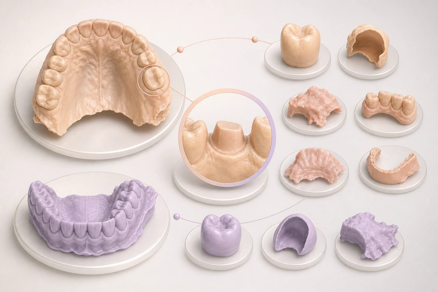 Editorial atlas of a received arch, FDI 11, and three related 3D file classes
